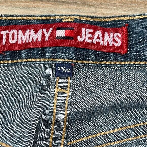Tommy Hilfiger Vintage Carpenter Jeans Mens 34X32 Baggy Spell Out Wide Leg Y2K - Picture 9 of 10